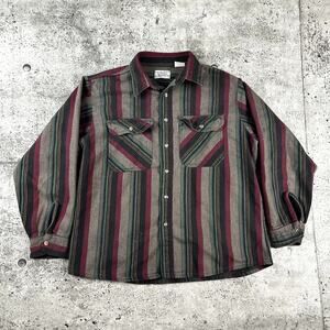 Vintage Flannel USA Made Private Property Size XL Western Style